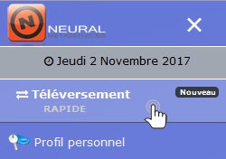 Téléversement rapide (menu)